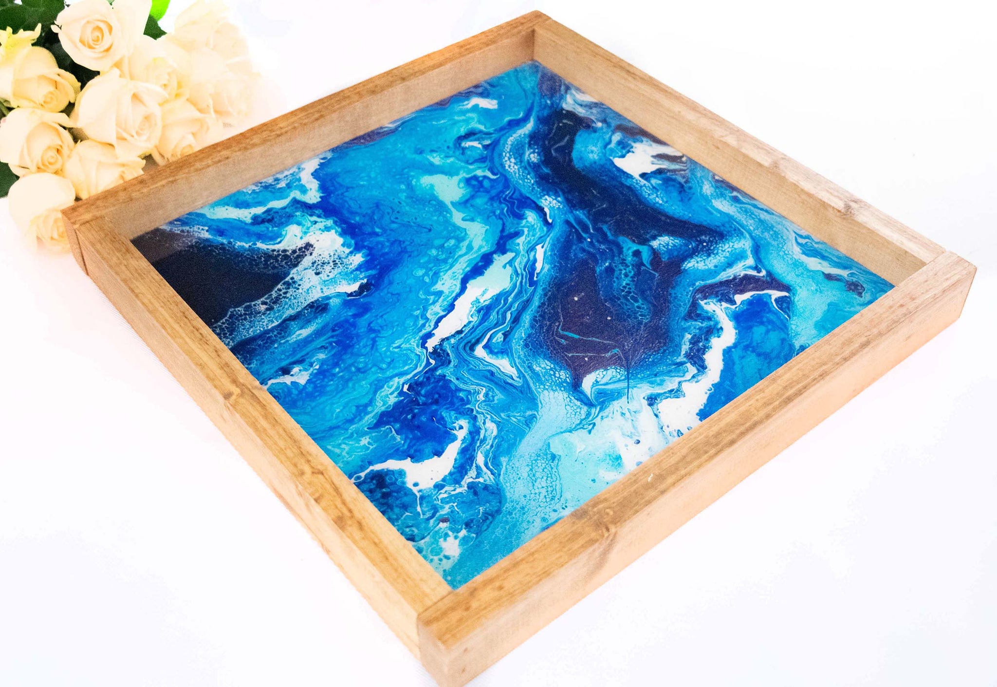 Galaxy Resin Charcuterie Board with set of 4 coasters, Handmade Food Safe  Resin